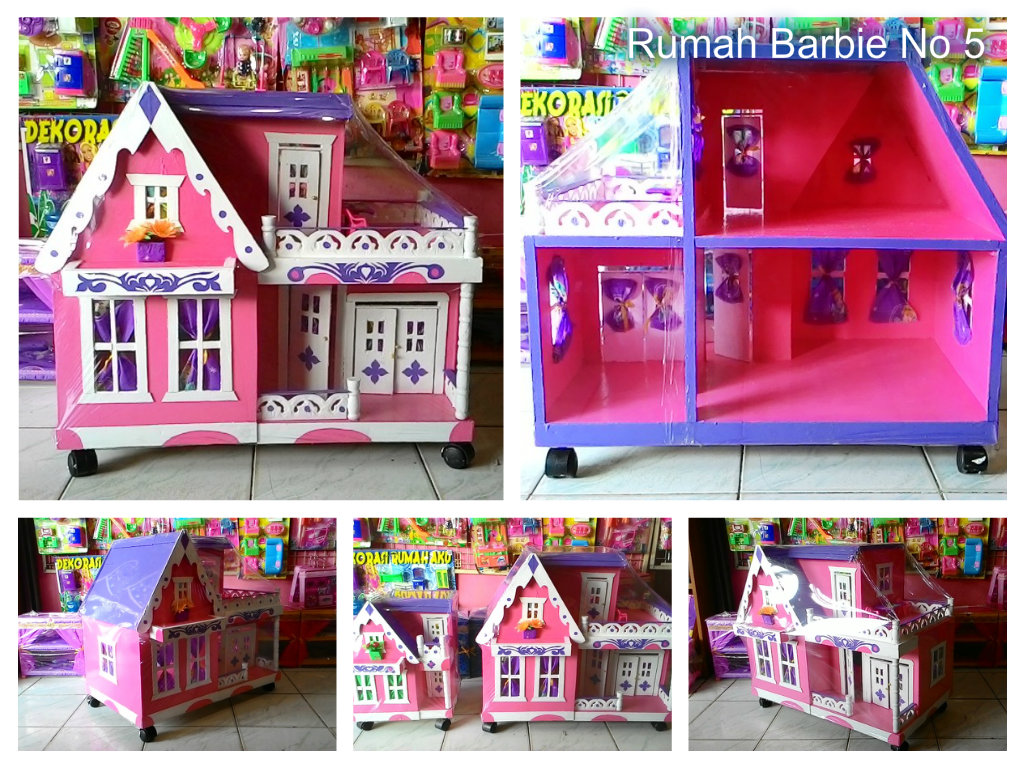 Rumah Mainan Boneka Barbie Kayu Rumah Barbie